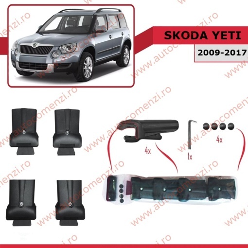 Set bare portbagaj SKODA Yeti 2009-2017 - KVO AERO - Img 3