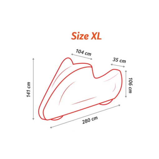 Prelata impermeabila moto / atv / scuter - marime XL - 2.80 x 1.41 m - CNX 106584 - Img 3