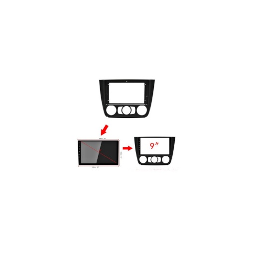 Rama Navigatie BMW Seria 1 E81 / E87 2007-2011 Facelift (AC Manual) - 9" / kit complet - Img 4