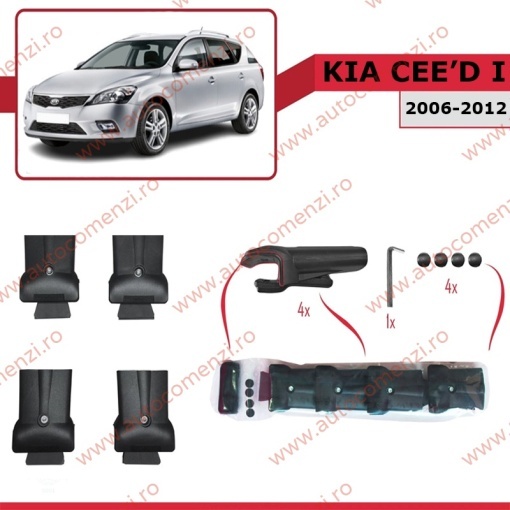 Set bare portbagaj KIA Cee'd I 2006-2012 Combi - KVO AERO - Img 3