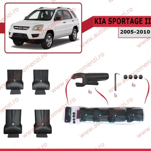 Set bare portbagaj KIA Sportagte II 2004-2010 - KVO AERO - Img 3
