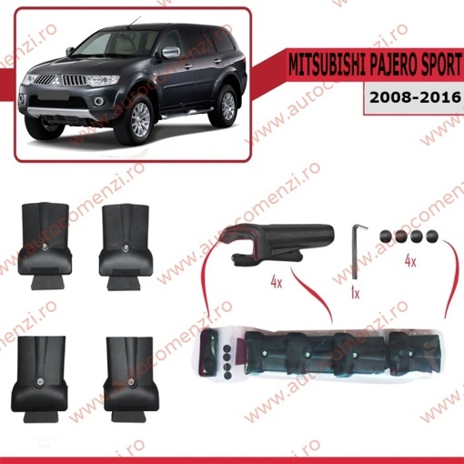 Set bare portbagaj MITSUBISHI Pajero Sport II 2008-2016 - KVO AERO - Img 3