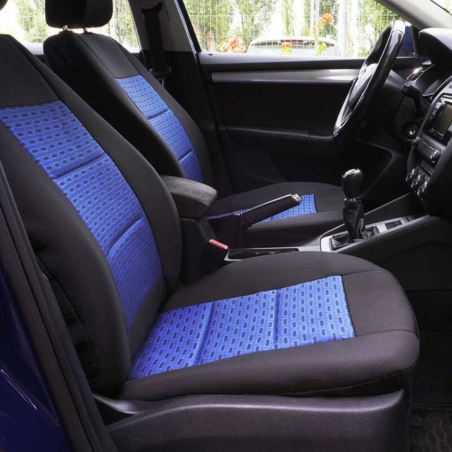 Huse scaune auto compatibile SEAT Cordoba II 2002-2010 PREMIUM LUX (Negru+Albastru) - Img 3