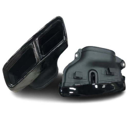 Ornament toba inox MERCEDES GLC X253 / C253 2015-20122 / Negru - Img 3
