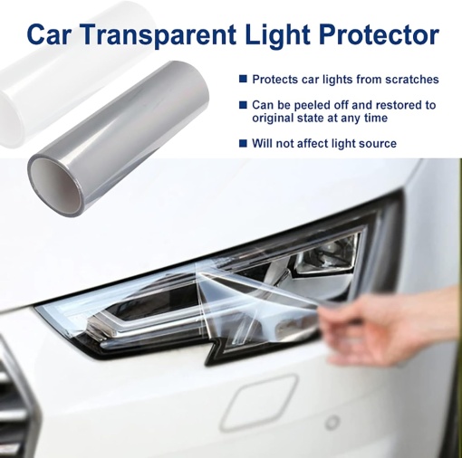 Rola folie protectie far / stop transparenta 0.6 m x 7 metri cu regenerare - Premium - Img 7