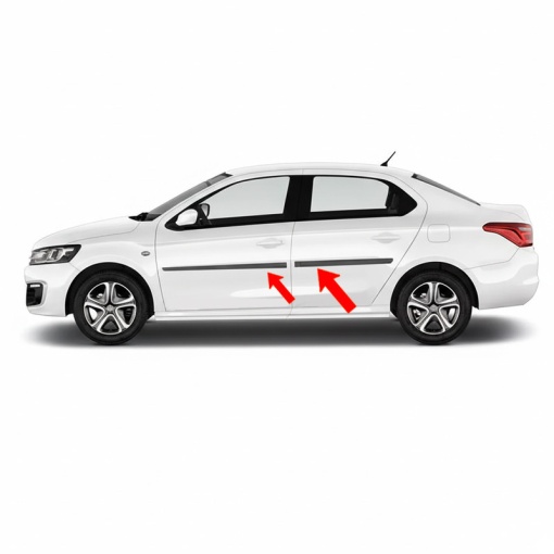 Set bandouri laterale usi CITROEN C-Elysee 2012-2022 (set 4 bucati) - Img 2