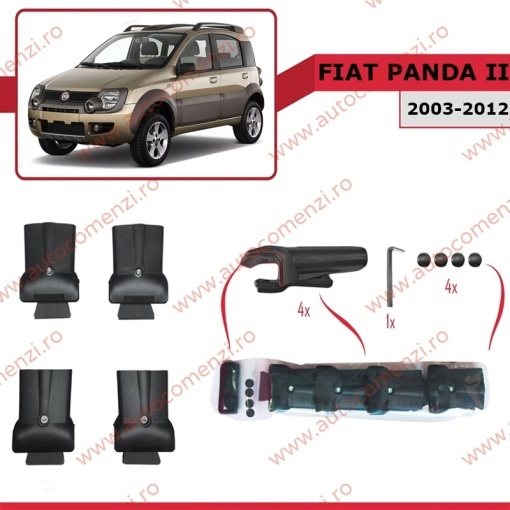 Set bare portbagaj FIAT Panda II 2003-2012 - KVO AERO - Img 3
