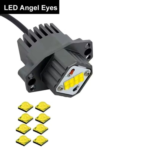 Set LED Marker Angel Eyes BMW Seria 3 E90 2008-2011 Facelift , 80W, Alb (Canbus) - pentru faruri Xenon - Img 2