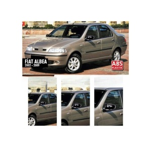 Capace oglinda tip BATMAN FIAT Albea 2002-2009 Pre-Facelift - negru lucios - BAT10103/C520-BAT2