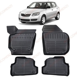 Covoare auto tavita SKODA Fabia II 2007-2014 (4 bucati)