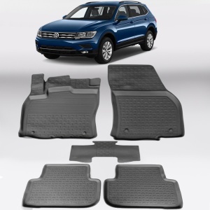 Covoare VW Tiguan II 2016-2024 - tip tavita - 100% cauciuc - SEINTEX