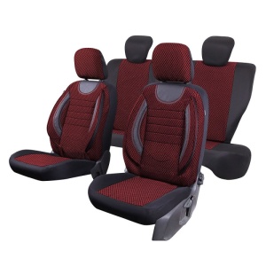 Huse scaune auto compatibile SEAT Leon II 2005-2012 / City Rosu (06258)