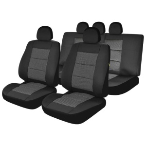 Huse scaune auto compatibile SKODA Octavia II 2004-2013 PREMIUM LUX (Negru UMB2)