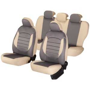 Huse scaune auto compatibile VW Passat B6 2005-2010 / Urban Gri-Bej (44483)