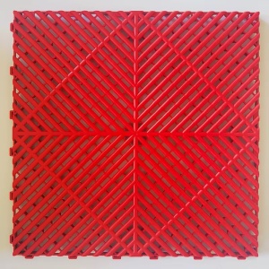 Pardoseala modulara ventilata 40 x 40 x 1,8 cm / Rosu