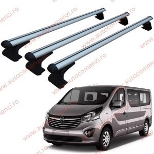 Set 3 bare portbagaj OPEL Vivaro B 2014-2018 - ALUMINIU - fixare pe caroserie