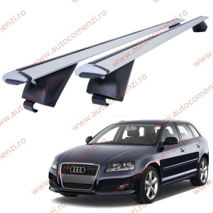 Set bare portbagaj AUDI A3 (8P) 2003-2013 Sportback - Wingbar - Aluminiu / cu cheie antifurt