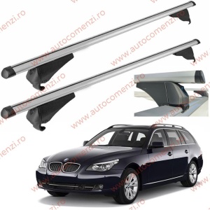 Set bare portbagaj BMW Seria 5 E61 2003-2010 Combi - Aluminiu / cu cheie antifurt