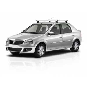 Set bare portbagaj DACIA Logan I 2004-2012 Sedan (puncte fixe) - Aluminiu