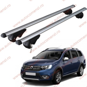 Set bare portbagaj DACIA Logan MCV Stepway 2013-2020 - cu cheie antifurt / Aluminiu - 120 cm