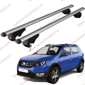 Set bare portbagaj DACIA Sandero Stepway II 2012-2020 - cu cheie antifurt / Aluminiu - 120 cm