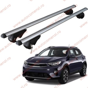 Set bare portbagaj KIA Stonic 2017-prezent - cu cheie antifurt / Aluminiu - 120 cm