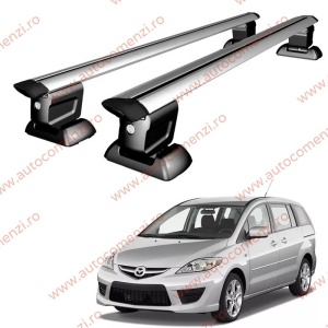 Set bare portbagaj MAZDA 5 I 2004-2010 - Wingbar - cu cheie antifurt / Aluminiu