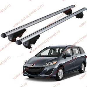 Set bare portbagaj MAZDA 5 II 2010-2018 - cu cheie antifurt / Aluminiu - 120 cm
