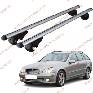 Set bare portbagaj MERCEDES Clasa C W203 2000-2007 Combi - cu cheie antifurt / Aluminiu - 120 cm