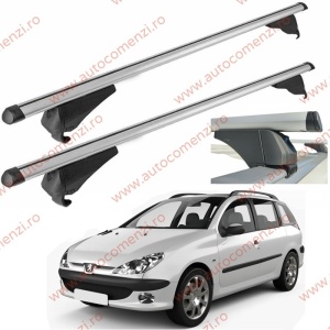 Set bare portbagaj PEUGEOT 206 1998-2013 Combi - Aluminiu / cu cheie antifurt