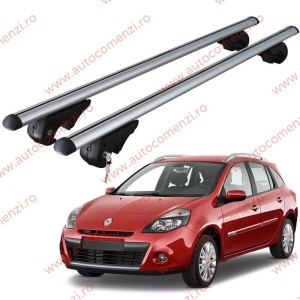 Set bare portbagaj RENAULT Clio III 2005-2014 Combi - cu cheie antifurt / Aluminiu - 120 cm