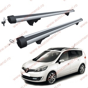 Set bare portbagaj RENAULT Scenic III 2009-2016 - Aluminiu / cu cheie antifurt - 120 cm