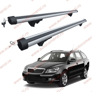 Set bare portbagaj SKODA Octavia II 2004-2013 Combi - Alumini / cu cheie antifurtu - 120 cm