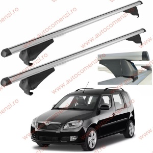 Set bare portbagaj SKODA Roomster 2006-2015 - Aluminiu / cu cheie antifurt