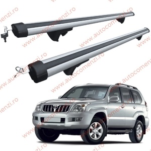 Set bare portbagaj TOYOTA Land Cruiser Prado J120 2002-2009 - Aluminiu / cu cheie antifurt - 120 cm