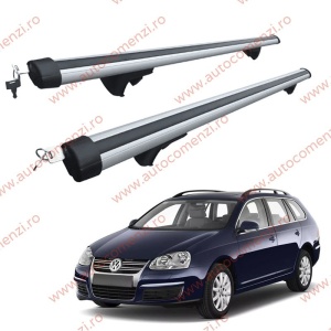 Set bare portbagaj VW Golf V 2003-2009 Combi - Aluminiu / cu cheie antifurt - 120 cm