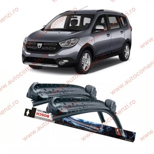 Set stergatoare parbriz DACIA Lodgy 2012-2017 Pre-Facelift (sofer + pasager) BOSCH