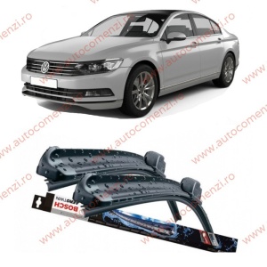 Set stergatoare parbriz VW Passat B8 2015-2023 (sofer + pasager) BOSCH