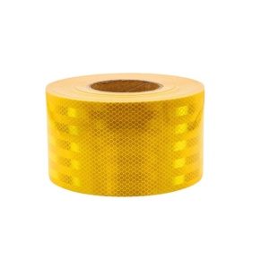 Banda reflectorizanta tip fagure Galbena / 10cm x 25m