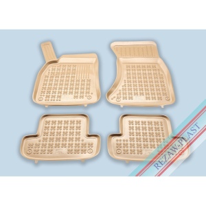 Covoare cauciuc AUDI A5 I 2007-2017 Coupe / Cabrio - tip tavita - bej - REZAW PLAST