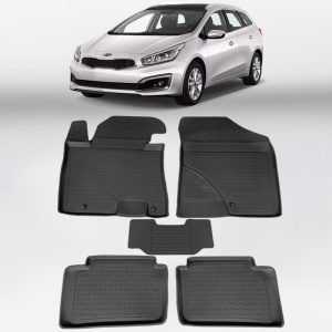 Covoare KIA Cee'd II 2012-2018 - tip tavita - 100% cauciuc - SEINTEX