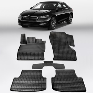 Covoare SKODA Octavia IV 2019-prezent - tip tavita - 100% cauciuc - SEINTEX GRID