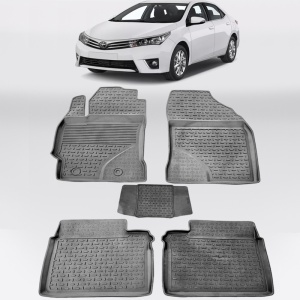Covoare TOYOTA Corolla XI (E170/E180) 2012-2018 - tip tavita - 100% cauciuc - SEINTEX