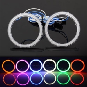Inele Angel Eyes LED cob 80mm, 12v - waterproof pentru faruri auto - Diverse culori