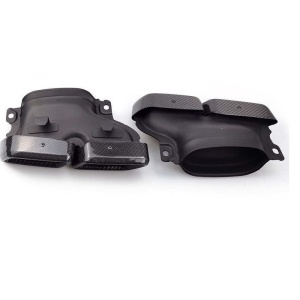 Ornament toba inox AMG MERCEDES Clasa C W205 2015-2023 / Carbon Lucios
