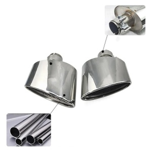 Ornament toba inox AUDI model tip RS / Argintiu