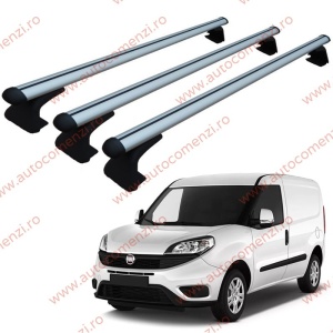 Set 3 bare portbagaj FIAT Doblo II 2010-2022 - ALUMINIU - fixare pe caroserie