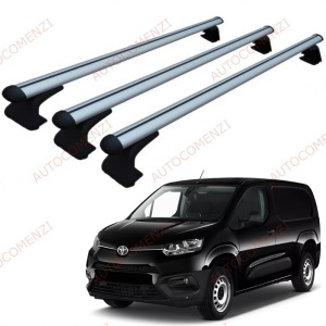 Set 3 bare portbagaj TOYOTA ProAce City 2019-prezent - ALUMINIU - fixare pe caroserie