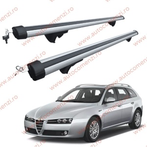 Set bare portbagaj ALFA ROMEO 159 2005-2011 Combi - Aluminiu / cu cheie antifurt - 120 cm
