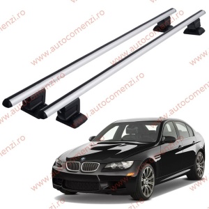 Set bare portbagaj BMW Seria 3 E90 / E91 / E92 2004-2011 - cu cheie antifurt / Aluminiu